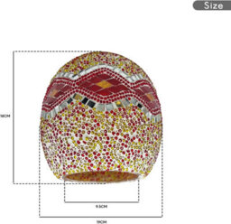 Mosaic Glass Pendant Light Shade Multi Color Multi Patterns Sphere Ceiling Hanging Lamp Fixture For Home, Bedroom, Decor Lighting - thumbnail 2