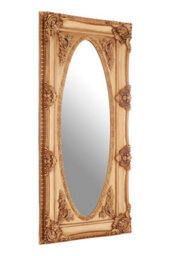 Orsina Timeless Gold Finish Oval Border Wall Mirror, Functional Mirror For Livingroom, Elegant Modern Mirror - thumbnail 2