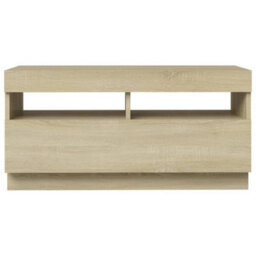 Walplus Tv Cabinet With Led Lights Sonoma Oak 80X35X40 Cm - thumbnail 9