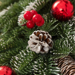 Amorly 60Cm Artificial Christmas Staircase Garland, Green Pine Needle Teardrop Swag, Diy Hanging Ornament For Xmas Home Stair Decoration - thumbnail 9