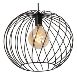 Lucide Danza Classic Pendant Light 40Cm - 1Xe27 - Black - thumbnail 5