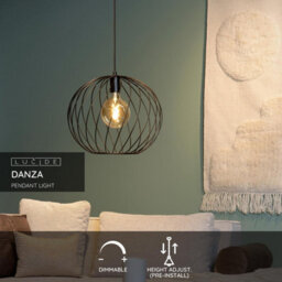 Lucide Danza Classic Pendant Light 40Cm - 1Xe27 - Black - thumbnail 2