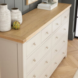 The Furniture Market Cheshire Dove Grey Jumbo 10 Drawer Chest - thumbnail 3