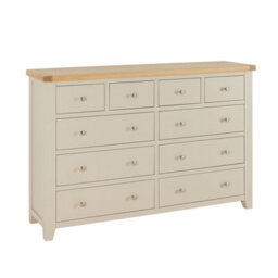 The Furniture Market Cheshire Dove Grey Jumbo 10 Drawer Chest - thumbnail 6