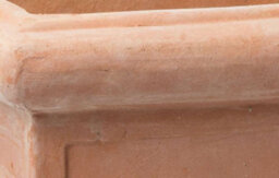 Primrose Terracotta Red Square Rolled Rim Outdoor Cube Planter 39Cm - thumbnail 5