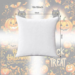 CLEFFNS Set Of 4 Halloween Throw Pillow Covers, Witch Moth Black Cat Pumpkin Ghost Skeleton Decorative Pillowcases Gothic Cushion Cases - thumbnail 9