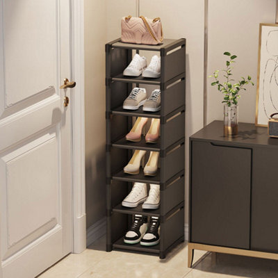 Thehotsale 27Cm W X 26Cm D X 107Cm H Plastic Freestanding Adjustable 7-Tier Shoe Storage Rack For Entryway Door - image 1