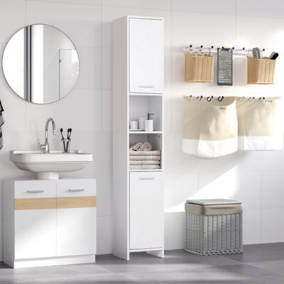 Homcom Storage Cabinet For Bathroom Bedroom Freestanding W/door Cupboard&shelves - image 1