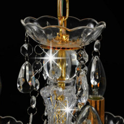 Walplus Chandelier With Crystal Beads Golden Round 5 X E14 - thumbnail 7