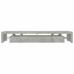 Berkfield Tv Cabinet With Led Lights Concrete Grey 260X36.5X40 Cm - thumbnail 9