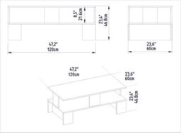 Decorotika Evans Coffee Table Cocktail Table - thumbnail 6