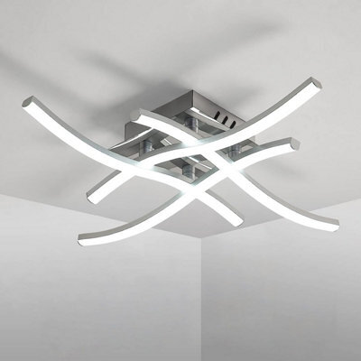 Pheashine Modern Led Pendant Ceiling Light,24W 2240Lm Cool White 6000K For Living Room Or Bedroom - image 1