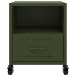 Berkfield Bedside Cabinet Olive Green 36X39X43.5 Cm Steel - thumbnail 6