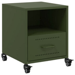 Berkfield Bedside Cabinet Olive Green 36X39X43.5 Cm Steel - thumbnail 2