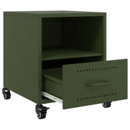 Berkfield Bedside Cabinet Olive Green 36X39X43.5 Cm Steel - thumbnail 9