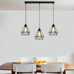 Vintage Industrial 1 To 3 Head Ceiling Pendant Light Metal Cage Led Hanging Lamp Fixture - thumbnail 9