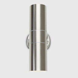 Valuelights Stainless Steel Silver External Up/down Ip44 Rated Outdoor Security Wall Light Complete With 5W Led Bulbs Warm White - thumbnail 3