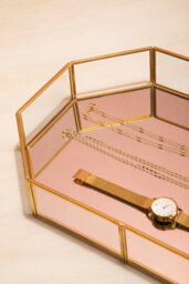 Orsina Vintage Glass Octagonal Jewellery Tray - thumbnail 4
