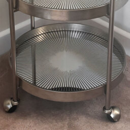 Maison Des Cadeaux Silver Rustic 3-Tier Drinks Trolley - thumbnail 5