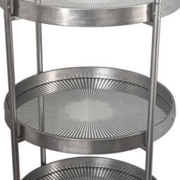 Maison Des Cadeaux Silver Rustic 3-Tier Drinks Trolley - thumbnail 4