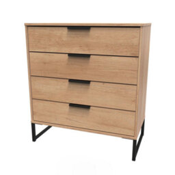 Beijing 4 Drawer Chest Of Drawers In Nebraska Oak (Ready Assembled) - thumbnail 3