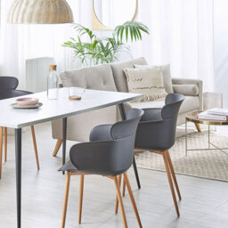 Beliani Black Dining Chairs Set Of 2 With Ergonomic Back And Metal Legs, 61Cm W X 54Cm D X 82Cm H - thumbnail 2