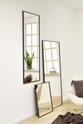 Nielsen Arlott Aluminium Rectangular Wall Mirror, Matt Black, 50 X 150Cm - thumbnail 3