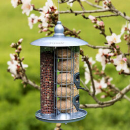 3 In 1 Hanging Garden Bird Feeder Seed Nut Fat Ball Suet Station - thumbnail 1
