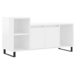 Berkfield Stylish Tv Cabinet High Gloss White 100X35X55 Cm Engineered Wood - thumbnail 1