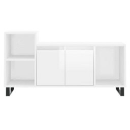 Berkfield Stylish Tv Cabinet High Gloss White 100X35X55 Cm Engineered Wood - thumbnail 5