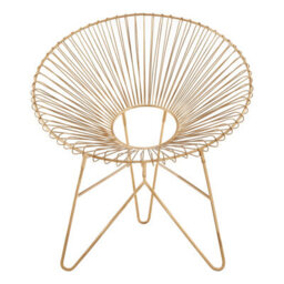 Orsina Modern Iron Chair With Hairpin Legs, Statement Accent Chair For Livingroom, Stylish Livingroom Chair - thumbnail 1