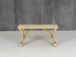 Arbor Garden Solutions Hollies Wooden Bench, Outdoor Garden Fence Seat(4Ft, Natural Finish) - thumbnail 3