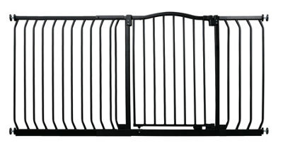 Bettacare Curved Top Dog Gate, 198Cm - 207Cm, Matt Black, Pressure Fit Pet Gate For Dog And Puppy, Pet And Dog Barrier - image 1