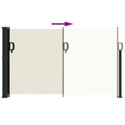 Walplus Retractable Side Awning Garden Sun Shade Canopy Gazebo For Back Door, Porch, Patio Cream 120X500 Cm - thumbnail 5