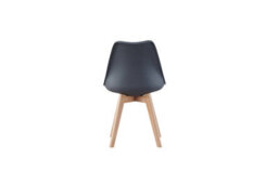 Mof Set Of 4 Grey Dining Chairs Wooden Legs Soft Cushion Pad Stylish Deluxe Retro Lounge Dining Office Eva - thumbnail 4