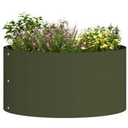 Berkfield Garden Planter Olive Green 40 X 40 X 20 Cm Steel - thumbnail 3