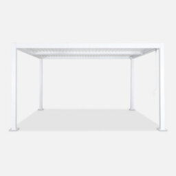 Sweeek - Louvered Pergola Aluminium And Steel 4 X 3M White  - Palace - thumbnail 2