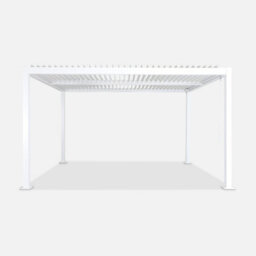 Sweeek - Louvered Pergola Aluminium And Steel 4 X 3M White  - Palace - thumbnail 3