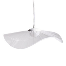 Wyld And Coco Sculptural Wavy Pendant Led Lamp - White Metal Frame With Acrylic Shade, W41 X H121 Cm - thumbnail 1