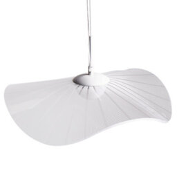 Wyld And Coco Sculptural Wavy Pendant Led Lamp - White Metal Frame With Acrylic Shade, W41 X H121 Cm - thumbnail 4