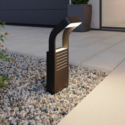 GoodHome Majorca Contemporary Black Mains-Powered 1 Lamp Integrated Led Outdoor Post Light (H)450mm - thumbnail 1