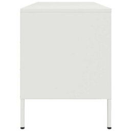 Berkfield Tv Cabinet White 100.5X39X50.5 Cm Steel - thumbnail 7