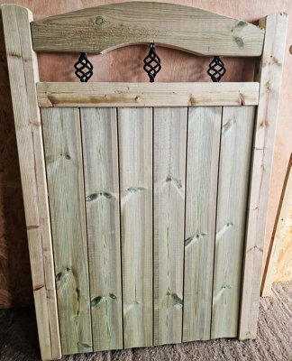 MD Carpentry Workshop LTD Wood And Metal Spiral Garden Gate 150Cm High By 75Cm Wide Pressure Treated Wooden Pedestrian Gate - image 1