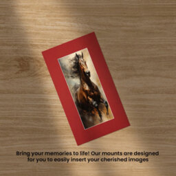 Ak Frames 16X9 Crimson Picture Mounts To Fit 12X5 Aperture Size - Mount Board Only (No Frame Included) - thumbnail 5