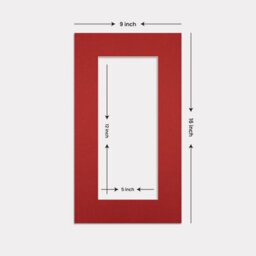 Ak Frames 16X9 Crimson Picture Mounts To Fit 12X5 Aperture Size - Mount Board Only (No Frame Included) - thumbnail 3