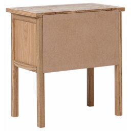Sassafras Home Bedside Table, Solid Light Brown, 2 Drawer Rustic - Wyld And Coco - thumbnail 6