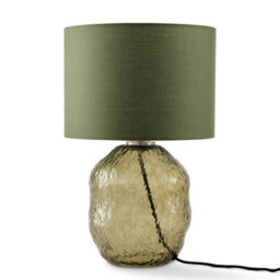 Furniturebox Uk Flynn Green Glass Table Lamp - thumbnail 4