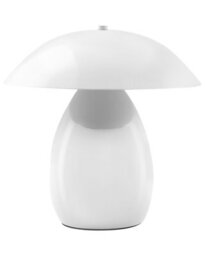 Beliani 30Cm Mushroom Table Lamp White Powder-Coated Metal Base Modern Dome Shade - thumbnail 2