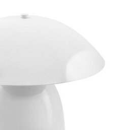 Beliani 30Cm Mushroom Table Lamp White Powder-Coated Metal Base Modern Dome Shade - thumbnail 4