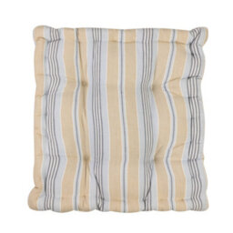 Dibor Giant Oxford Blue Striped Indoor Dining Chair Seat Pad Cushions - thumbnail 2